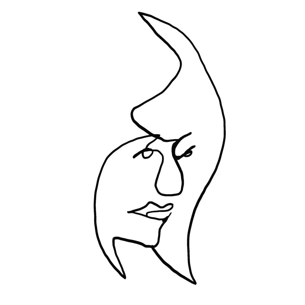 Line illustration of Nicci Holmes